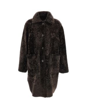 Arma Zoey Shearling Reversible Coat - Black