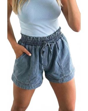 Aapparella Cozy Denim Shorts - Blue