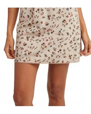Wishlist Floral Mini Skirt - Natural
