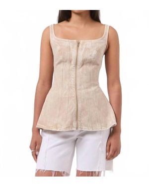 Dala Cocoon Bustier Top - Natural