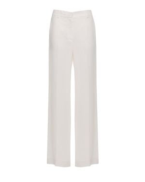 Antonelli Robinia Linen-Blend Straight-Leg Pants - White