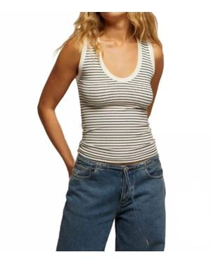 PERFECTWHITETEE Jordan Stripe Tank - Blue