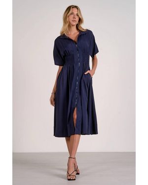 Elan Timeless Elegance Midi Dress - Blue