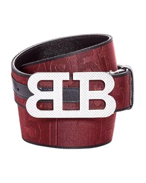 Bally 6239333 Mirror Buckle Reversible Heritage Belt - Red