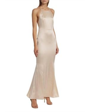 sachin and babi light blue dress Cross Halter Fishtail Dress Green