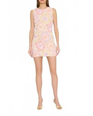 MILLY Ivette Floral Embroidered Dress - Pink