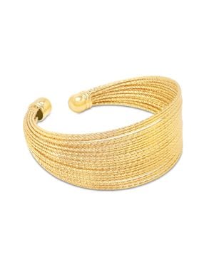 Jaclyn Smith Luminescent Wide Cuff Bracelet - Metallic