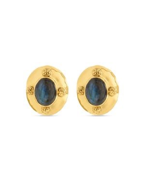 Capucine de Wulf Cleopatra Oval Hammered Earrings - Metallic