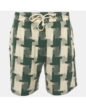 Kith Jumbo Houndstooth Cotton Mason Shorts - Green