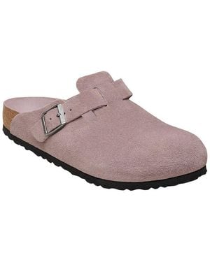 Birkenstock Boston Soft Footbed Suede Sandal - Purple