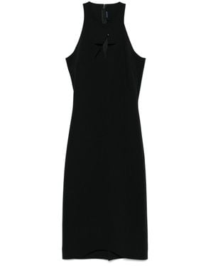 Mugler Fitted Midi Dress - Black