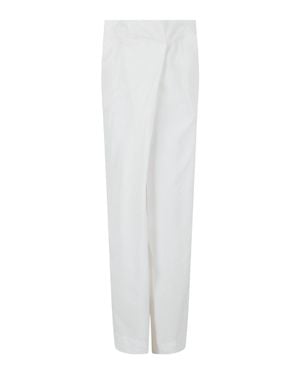 Ferragamo Paperbag Waist Pants - White