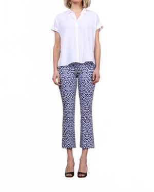 Avenue Montaigne Leo Flare Cut Leg Pants - Blue