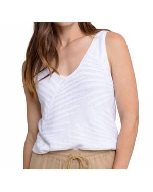 Southern Tide Hartley Jacquard Sweater Tank - White