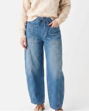 Bibi Relaxed Barrel Jeans - Blue