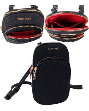 Ellen Tracy Stingray Phone Case & Wallet Bag - Black