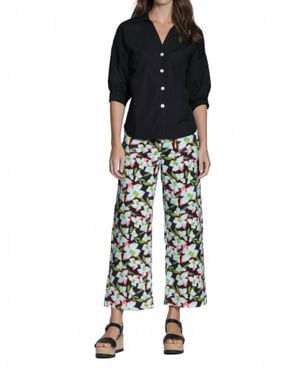 Apny Printed Patch Pocket Pants - Black
