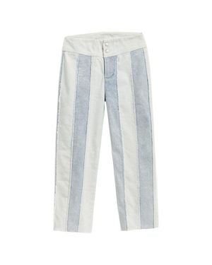 Tractr Jeans Striped Panel Weekender Pant - White