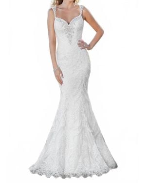 Kitty Chen Couture Rihanna Tiered Lace Dress - White