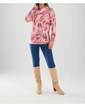 Fdj Lene Long Sleeve Cowl Neck Top - Blue