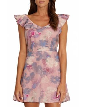 Wildfox Blair Zephyr Abstract Dress - Red