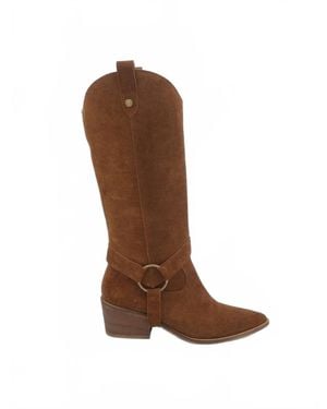 Stivali New York Penelope Western Cowboy Convertible Boots - Brown