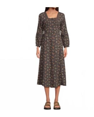 Toad & Co. Manzana Square Neck Long Sleeve Dress - Brown