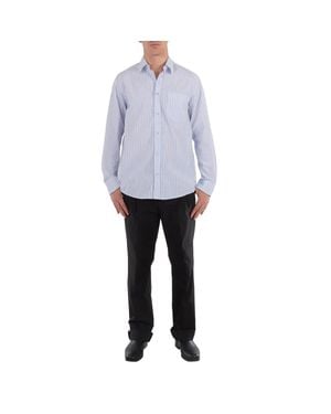 Nanushka Kaleb Cotton Long-Sleeve Striped Shirt - Gray