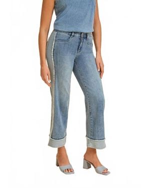 Fdj Olivia Wide Ankle Jean - Blue