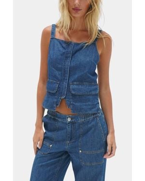 LNA Jordyn Denim Top - Blue