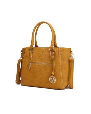 MKF Collection by Mia K Cairo M Signature Satchel Handbag - Brown