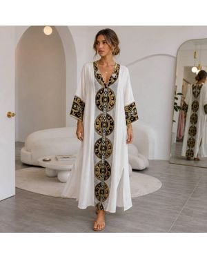 Mystery Resort Noir Sol Kaftan - Natural