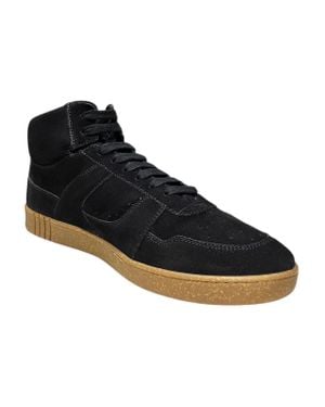 Bally Wiggles 6303810 Calf Suede High Top Sneakers - Black