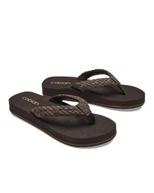 Cobian Braided Bounce Flip Flop - Brown