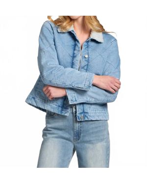 11 Uptown Sherpa Collar Denim Jacket - Blue