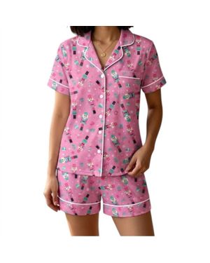 Southern Couture Nutcracker Lounge Short Set - Purple