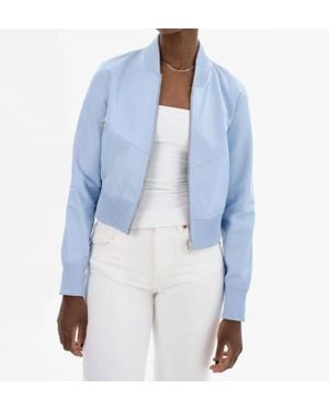 Lamarque Kordella Reversible Leather Bomber - Blue