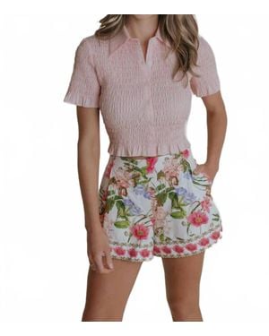 Laroque Ziggy Short Sleeve Top - Pink