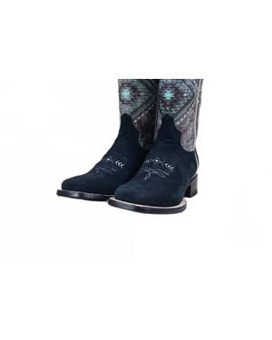 Roper Cheyenne Leather Boots - Black
