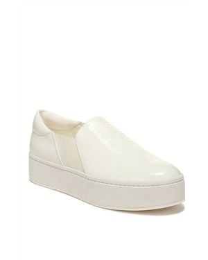 Vince Warren Croc Stamped Sneaker - White