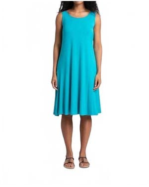 Sympli Bamboo Tank Dress Short - Blue