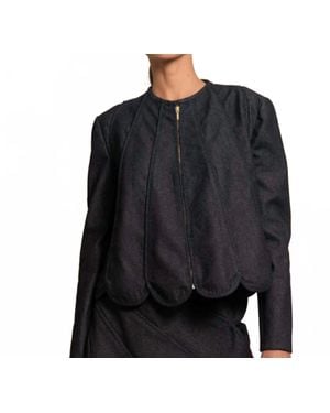 AZULU Nara Zip Up Jacket - Black