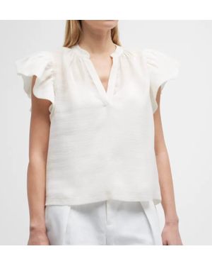 Jonathan Simkhai Ayme Ruffle Top - White