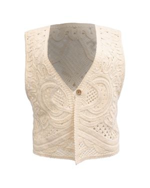 Ba&sh Misti Knitted Waistcoat - Natural