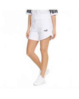 PUMA Ess 5' High Waist Short - White
