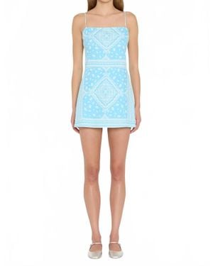 Amanda Uprichard Avani Skort Romper - Blue