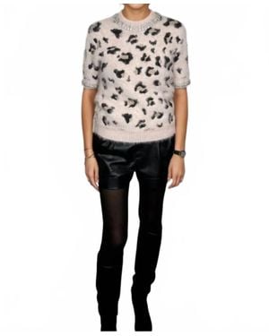 PHO® Firenze Knit Sweater With Diamond Applique - Black