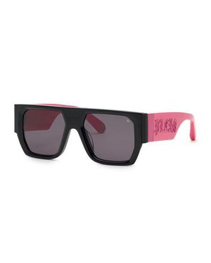 Philipp Plein Sunglasses Square Full Rim, Shiny Frame And Gradient Lens Spp094M0700 - Purple
