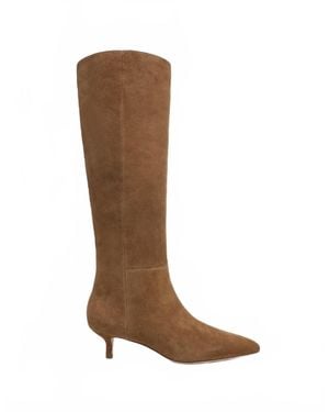Veronica Beard Lisa Kitten Heel Tall Boot - Brown