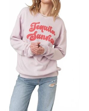 Project Social T Tequila Sunrise Santorini Sunset Reversible Sweatshirt - Red